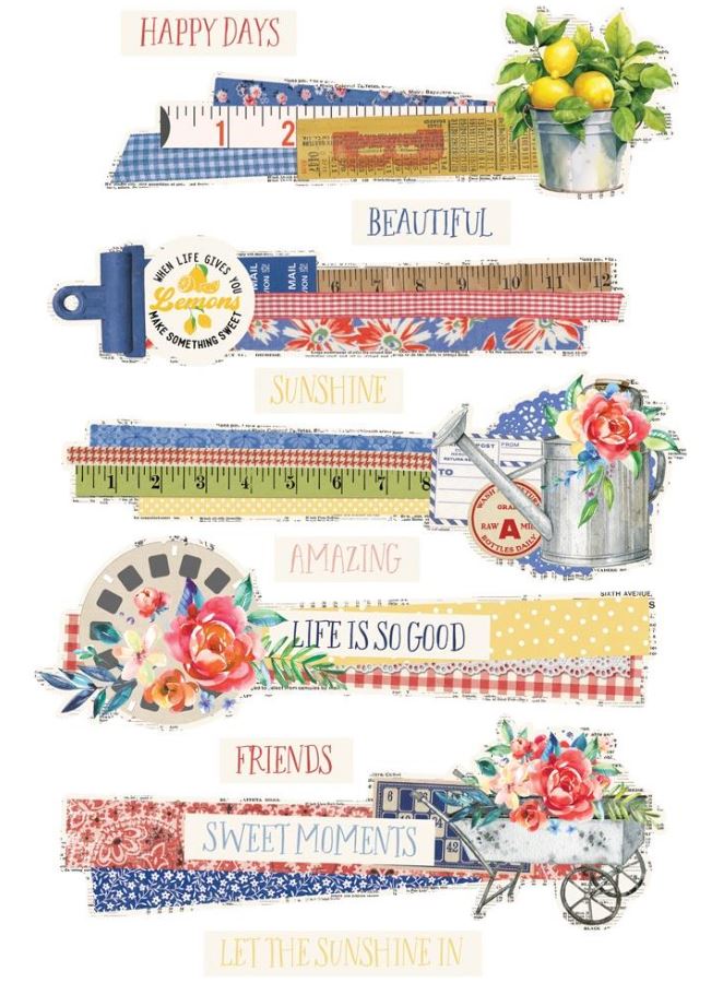 ספר מדבקות - Simple Stories Sticker Book 12/Sheets - Simple Vintage Linen Market