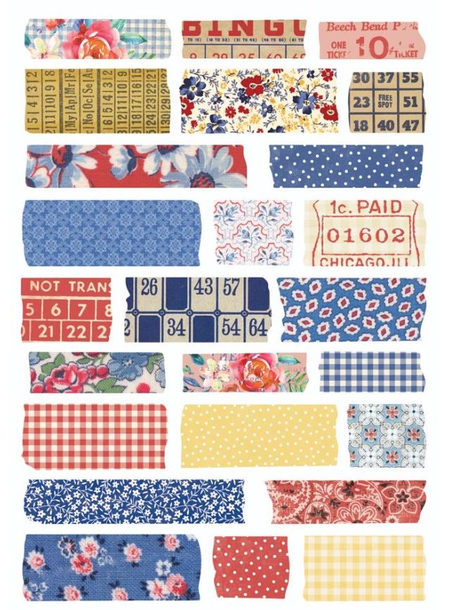 ספר מדבקות - Simple Stories Sticker Book 12/Sheets - Simple Vintage Linen Market