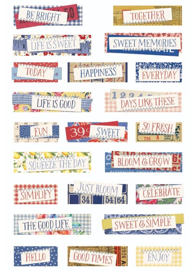 ספר מדבקות - Simple Stories Sticker Book 12/Sheets - Simple Vintage Linen Market