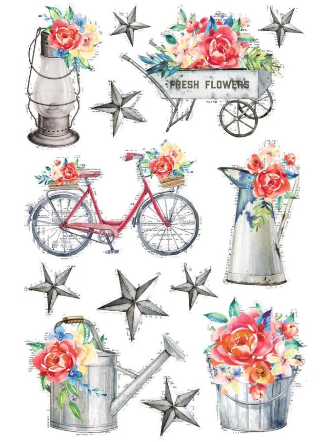 ספר מדבקות - Simple Stories Sticker Book 12/Sheets - Simple Vintage Linen Market