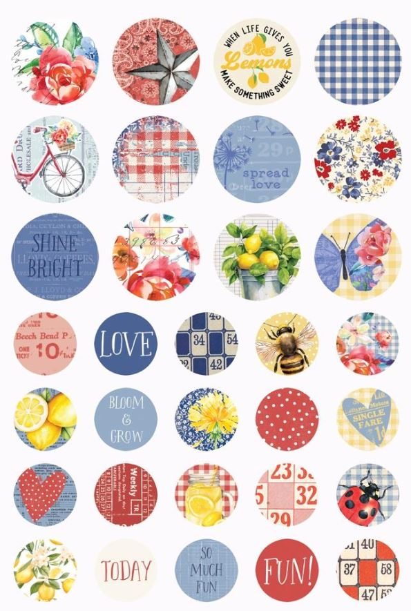 ספר מדבקות - Simple Stories Sticker Book 12/Sheets - Simple Vintage Linen Market