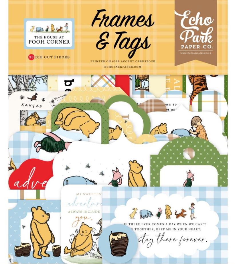 חיתוכי נייר - Echo Park Ephemera - Frames &amp; Tags - The House At Pooh Corner