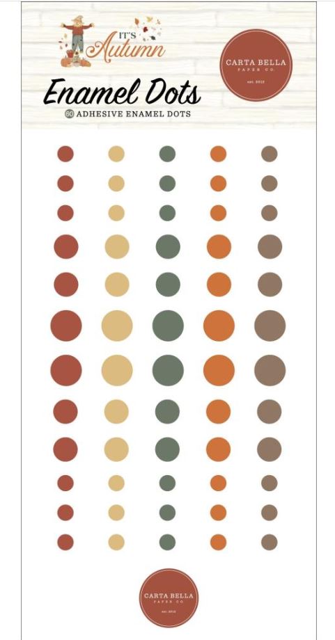 מדבקות אפוקסי - Carta Bella Adhesive Enamel Dots - It&#39;s Autumn