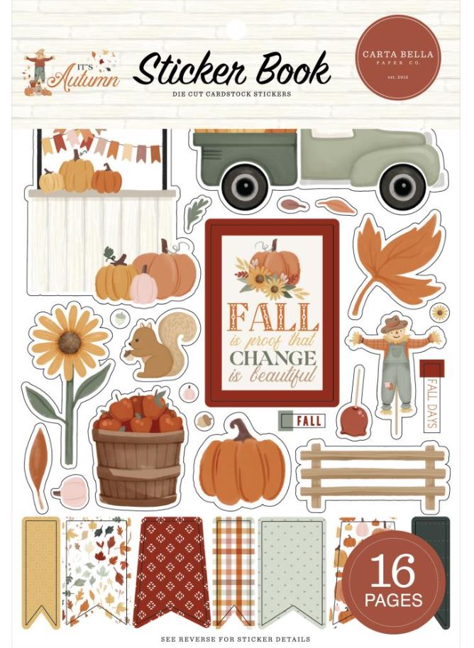 ספר מדבקות - Carta Bella Sticker Book - It&#39;s Autumn