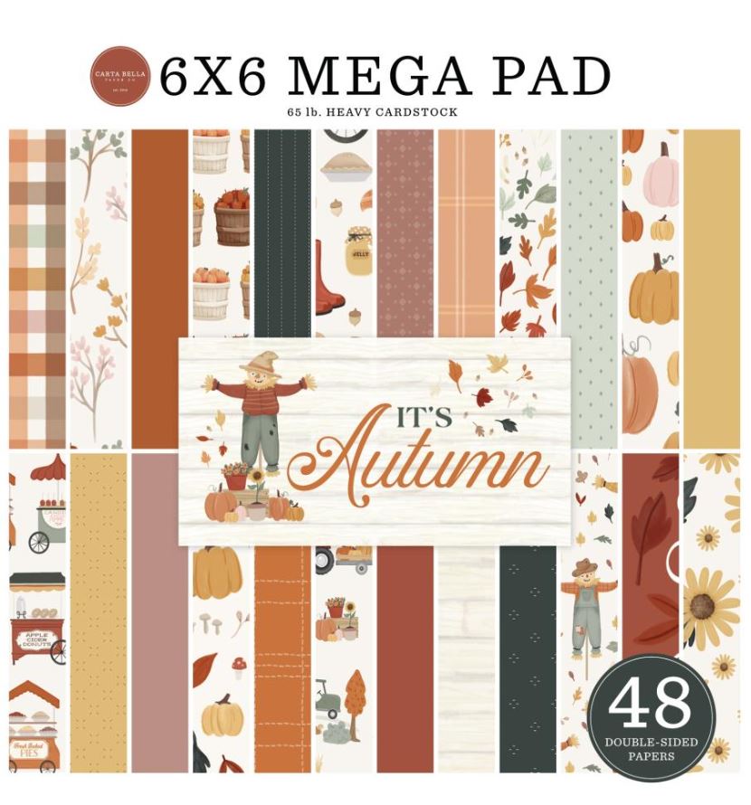 מגה מארז קארדסטוק 6&quot; - Carta Bella Double-Sided Cardmakers Mega Paper Pad - It&#39;s Autumn