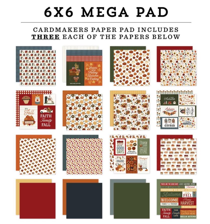 מגה מארז קארדסטוק 6" - Carta Bella Double-Sided Cardmakers Mega Paper Pad - Americana