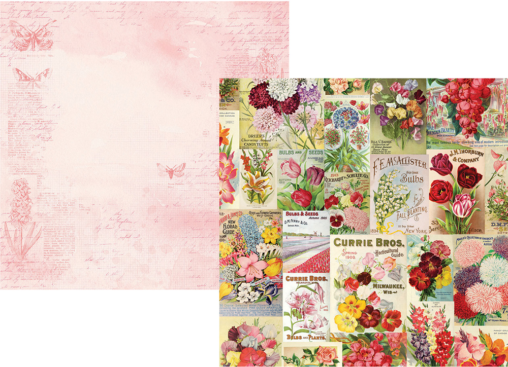 דף קארדסטוק 27 Simple Vintage Botanicals - Scatter Kindness