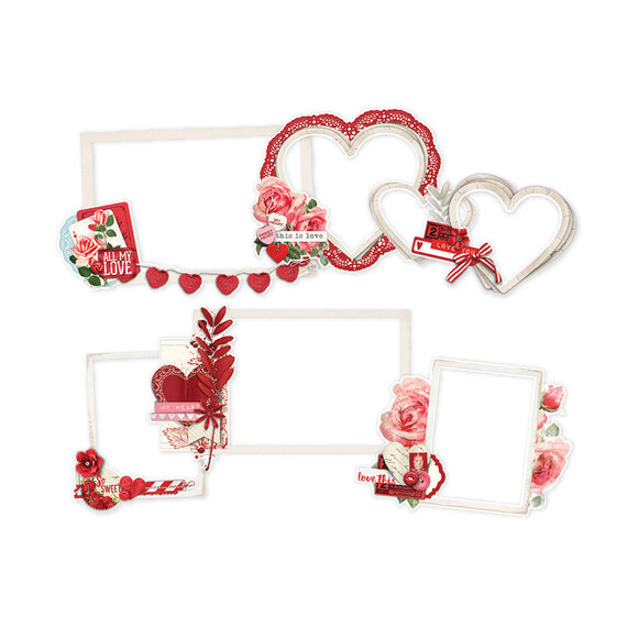 חיתוכי צ&#39;יפבורד My Valentine - Layered Frames