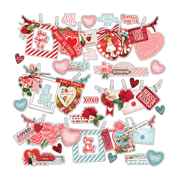 מדבקות Simple Vintage My Valentine - Banner