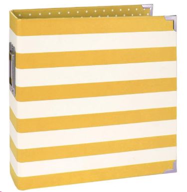 אלבום 6"*8" - 6x8 SN@P! Designer Binder - Yellow Stripe