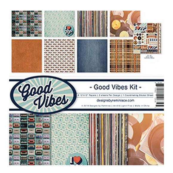 מארז דפי קארדסטוק &quot;12 Good Vibes Kit