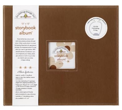 אלבום 12&quot; חום - Doodlebug Storybook D-Ring Album &quot;12