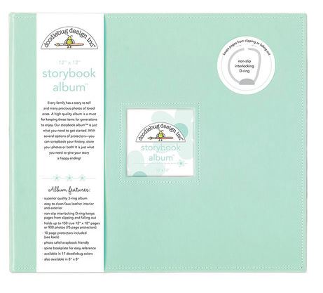 אלבום 12&quot; טורקיז - Doodlebug Storybook D-Ring Album &quot;12