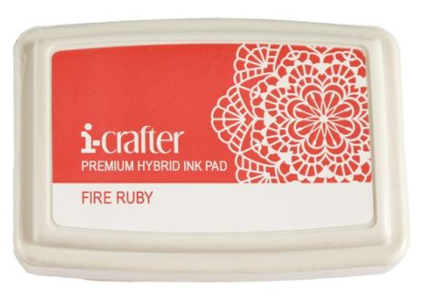 דיו היברידי - אדום - I-Crafter Hybrid Ink Pad - Fire Ruby