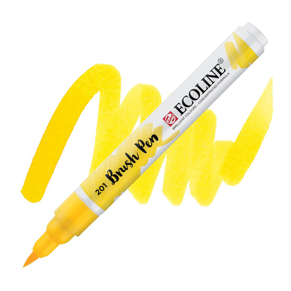 טוש - Ecoline Brushpen 201 light yellow