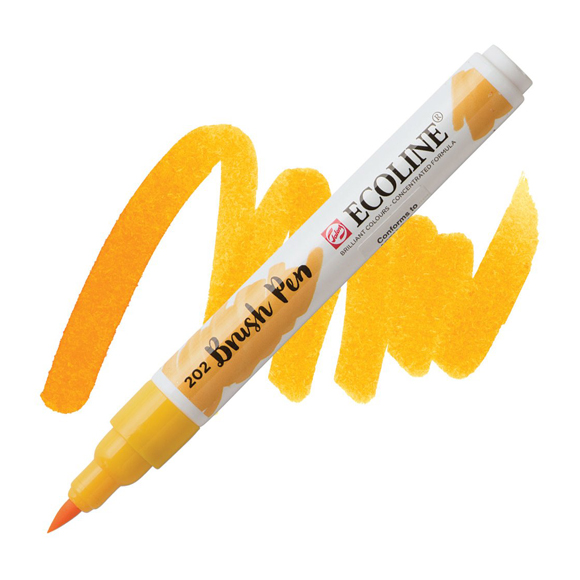 טוש - Ecoline Brushpen 202 deep yellow