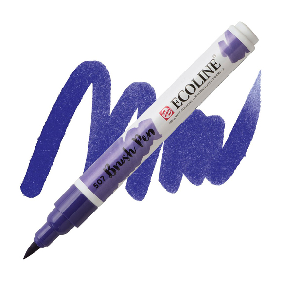 טוש - Ecoline Brushpen 507 ultramarine violet