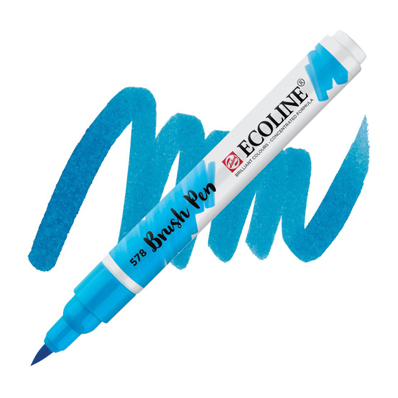 טוש - Ecoline Brushpen 578 sky blue