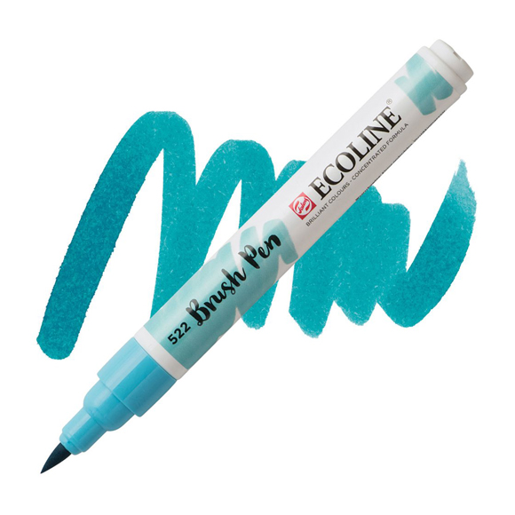 טוש - Ecoline Brushpen 522 turquoise blue