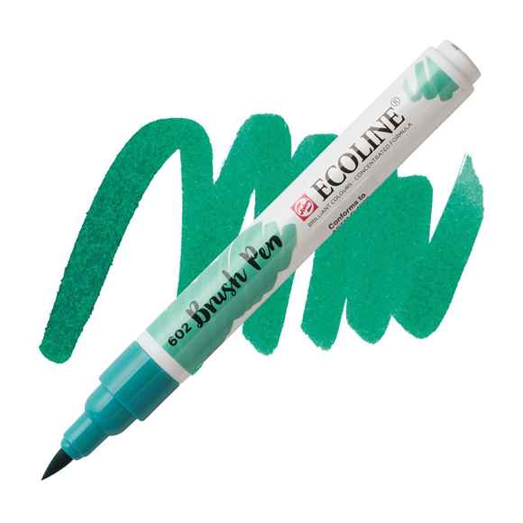 טוש - Ecoline Brushpen 602 deep green