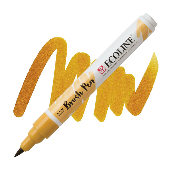 טוש - Ecoline Brushpen 227 yellow ochre