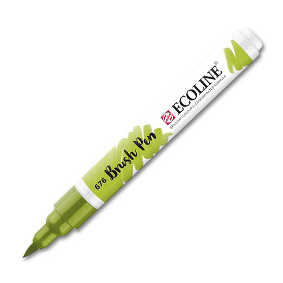 טוש - Ecoline Brushpen 676 grass green