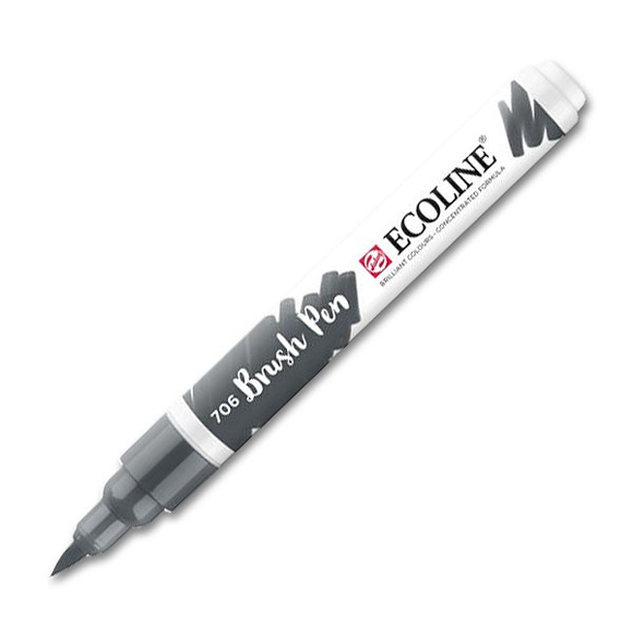 טוש - Ecoline Brushpen 706 deep grey