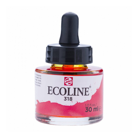 דיו נוזלי - Ecoline Ink 318 Carmine