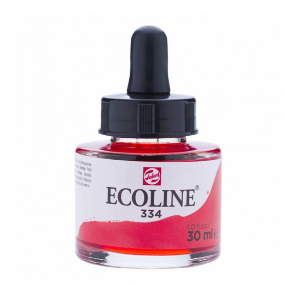 דיו נוזלי - Ecoline Ink 334 Scarlet