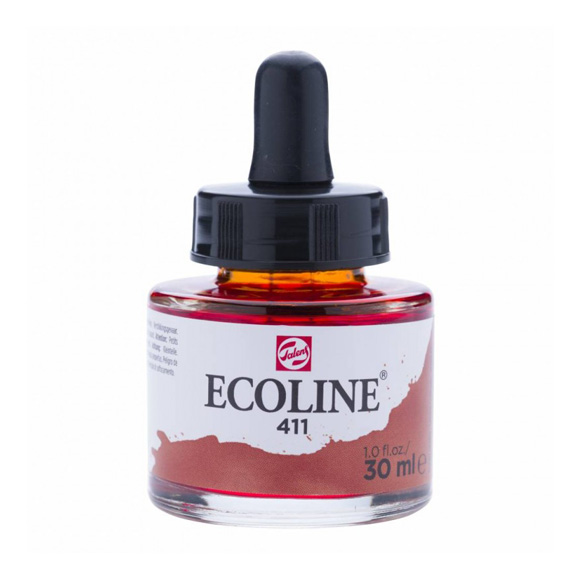 דיו נוזלי - Ecoline Ink 411 Burnt Sienna