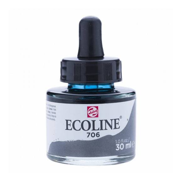 דיו נוזלי - Ecoline Ink 706 Deep Grey