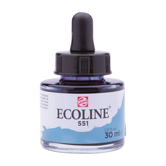 דיו נוזלי - Ecoline Ink 551 Sky Blue Light