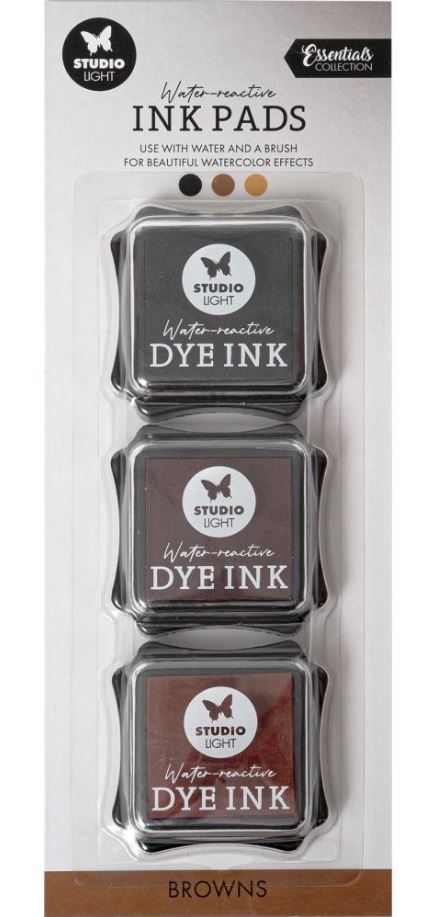 סט דיו - Studio Light Water-Reactive Ink Pads - Browns