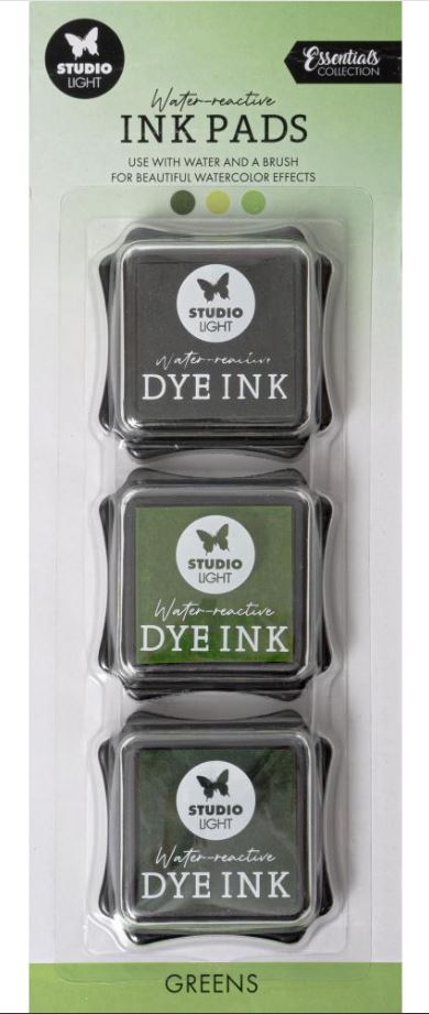 סט דיו - Studio Light Water-Reactive Ink Pads - Greens