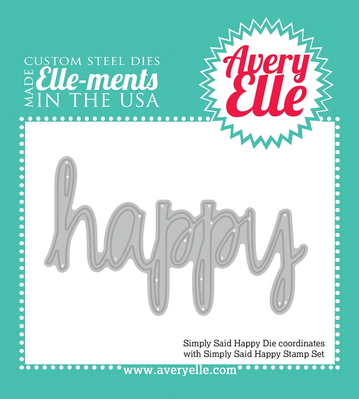תבנית חיתוך - Die: Simply Said: Happy Elle-ments
