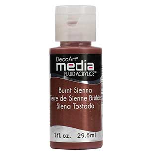 DecoArt Media Fluid Acrylic Paint - Burnt Sienna