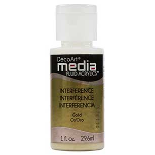 DecoArt Media Fluid Acrylic Paint - Gold Interference