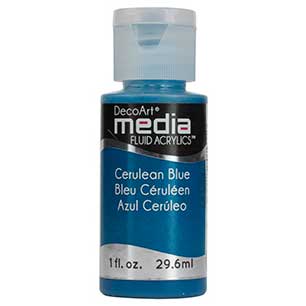 DecoArt Media Fluid Acrylic Paint - Cerulean Blue