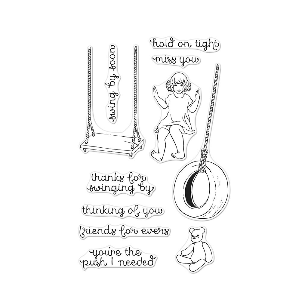 סט חותמות סיליקון - SWING BY SOON