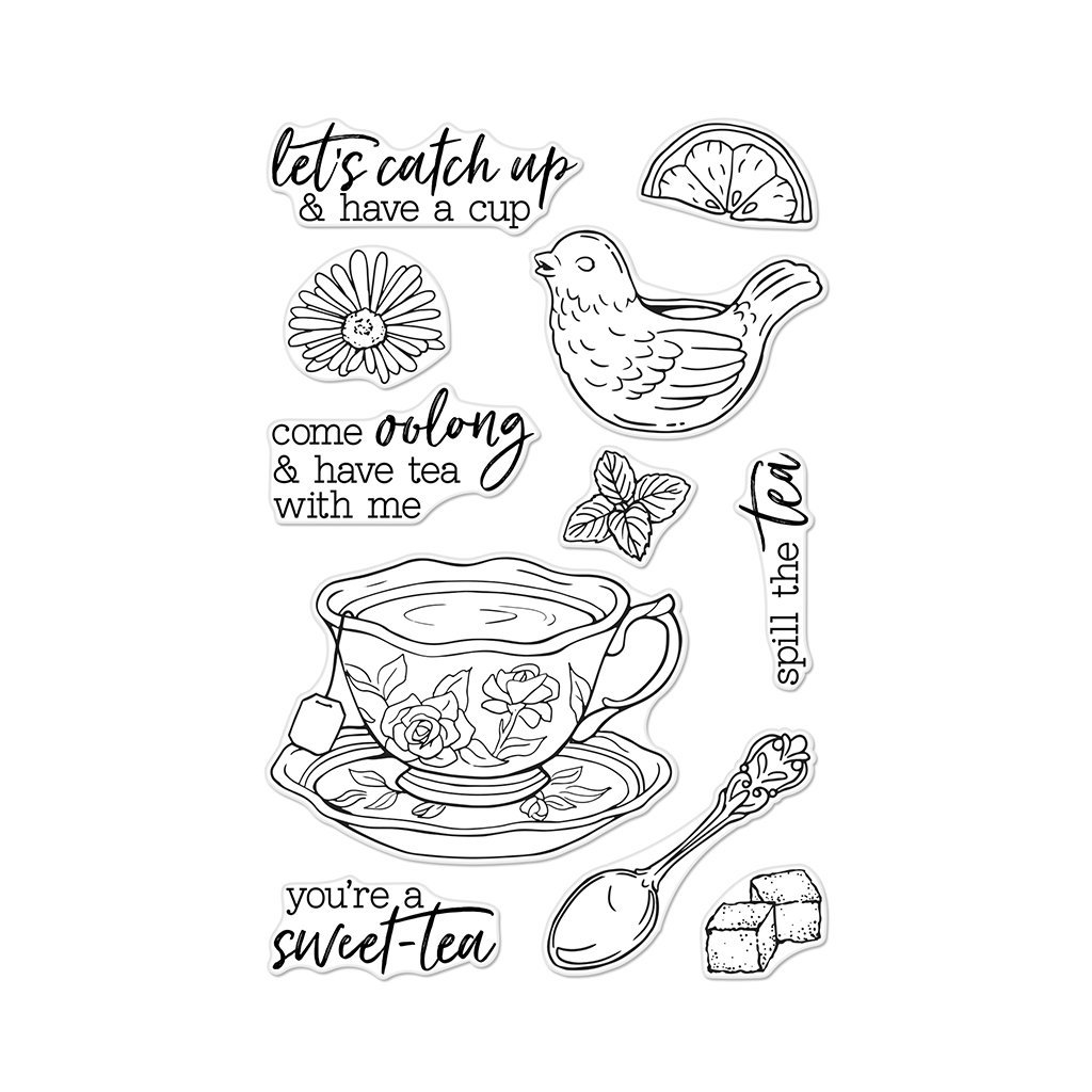 סט חותמות סיליקון - SPILL THE TEA