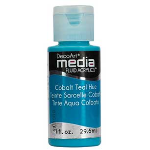 DecoArt Media Fluid Acrylic Paint - Cobalt Teal Hue