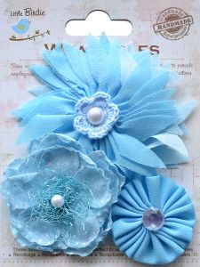 פרחי בד - Boutique Fabric Flowers Ocean Spray
