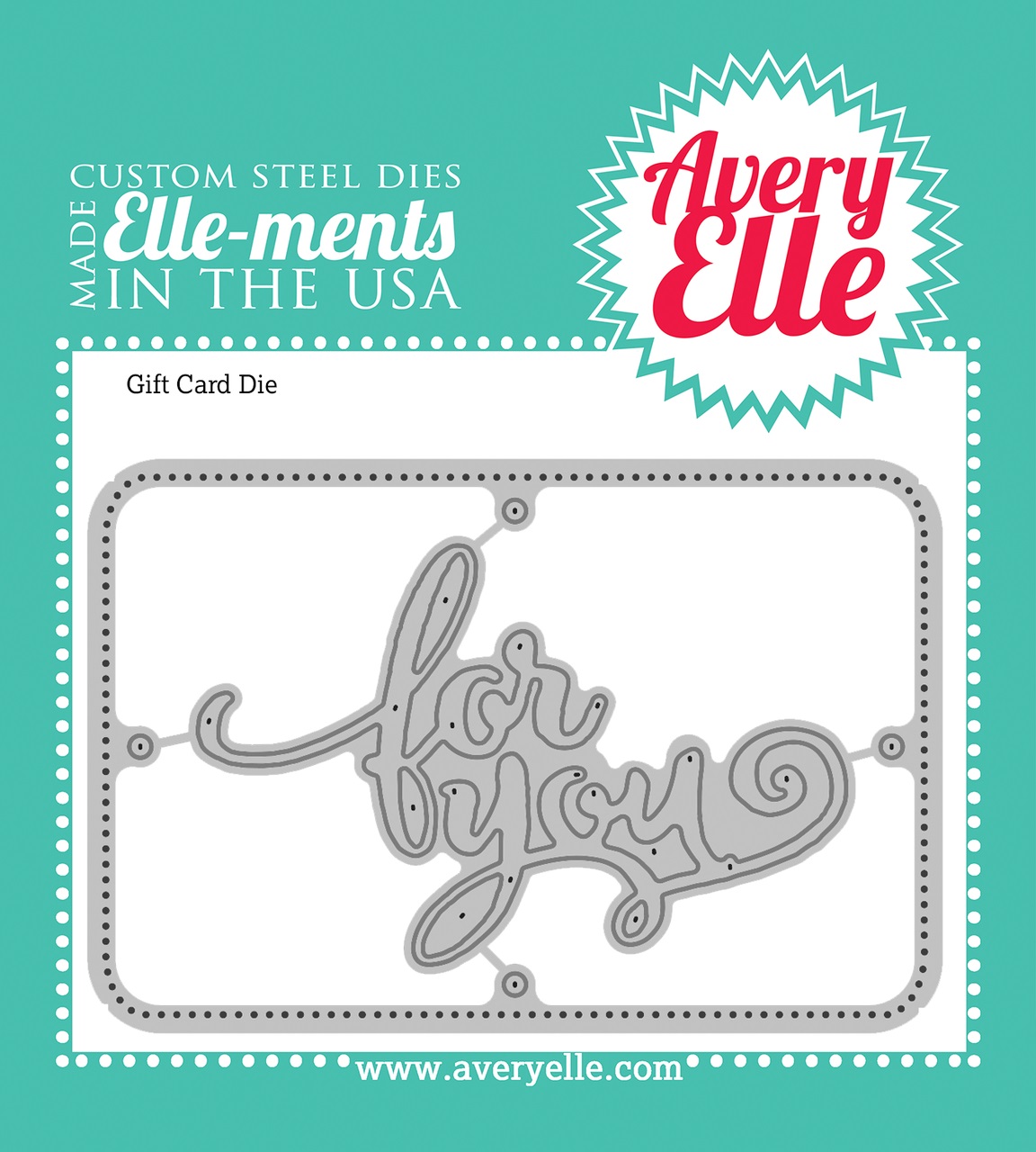 סט תבניות חיתוך - Die: Gift Card Elle-ments