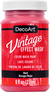 Vintage Effect Wash - Red