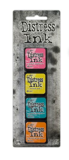 מארז דיו דיסטרס Tim Holtz Distress Mini Ink Pads 4/Pkg - Kit 1