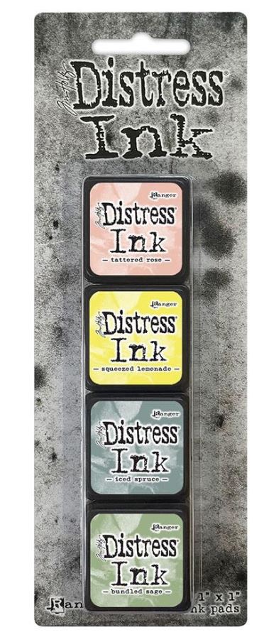 מארז דיו דיסטרס Tim Holtz Distress Mini Ink Pads 4/Pkg - Kit 10