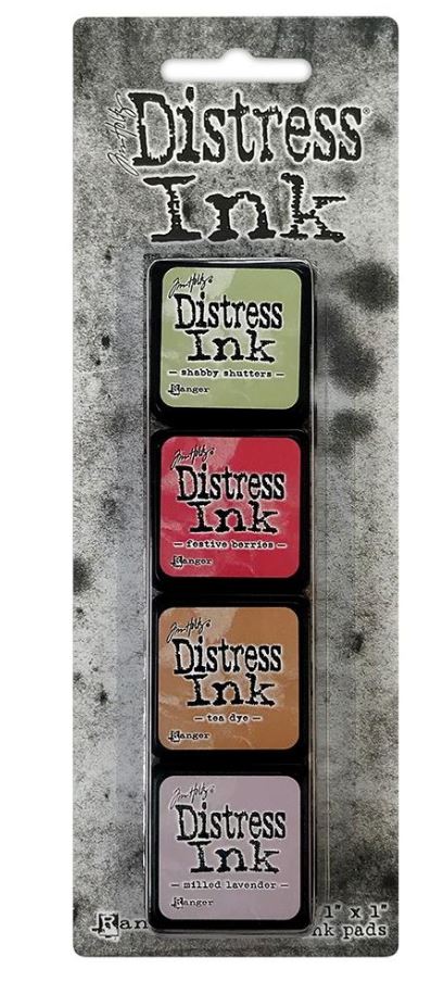מארז דיו דיסטרס Tim Holtz Distress Mini Ink Pads 4/Pkg - Kit 11