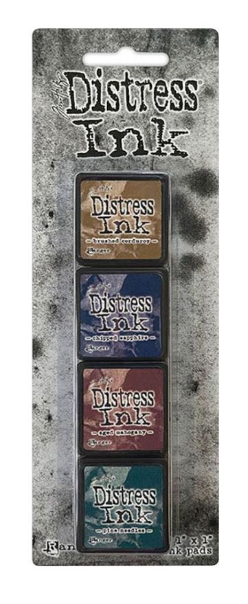 מארז דיו דיסטרס Tim Holtz Distress Mini Ink Pads 4/Pkg - Kit 12