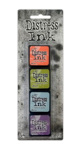 מארז דיו דיסטרס Tim Holtz Distress Mini Ink Pads 4/Pkg - Kit 8