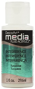 DecoArt Media Fluid Acrylic Paint - Turquoise Interference